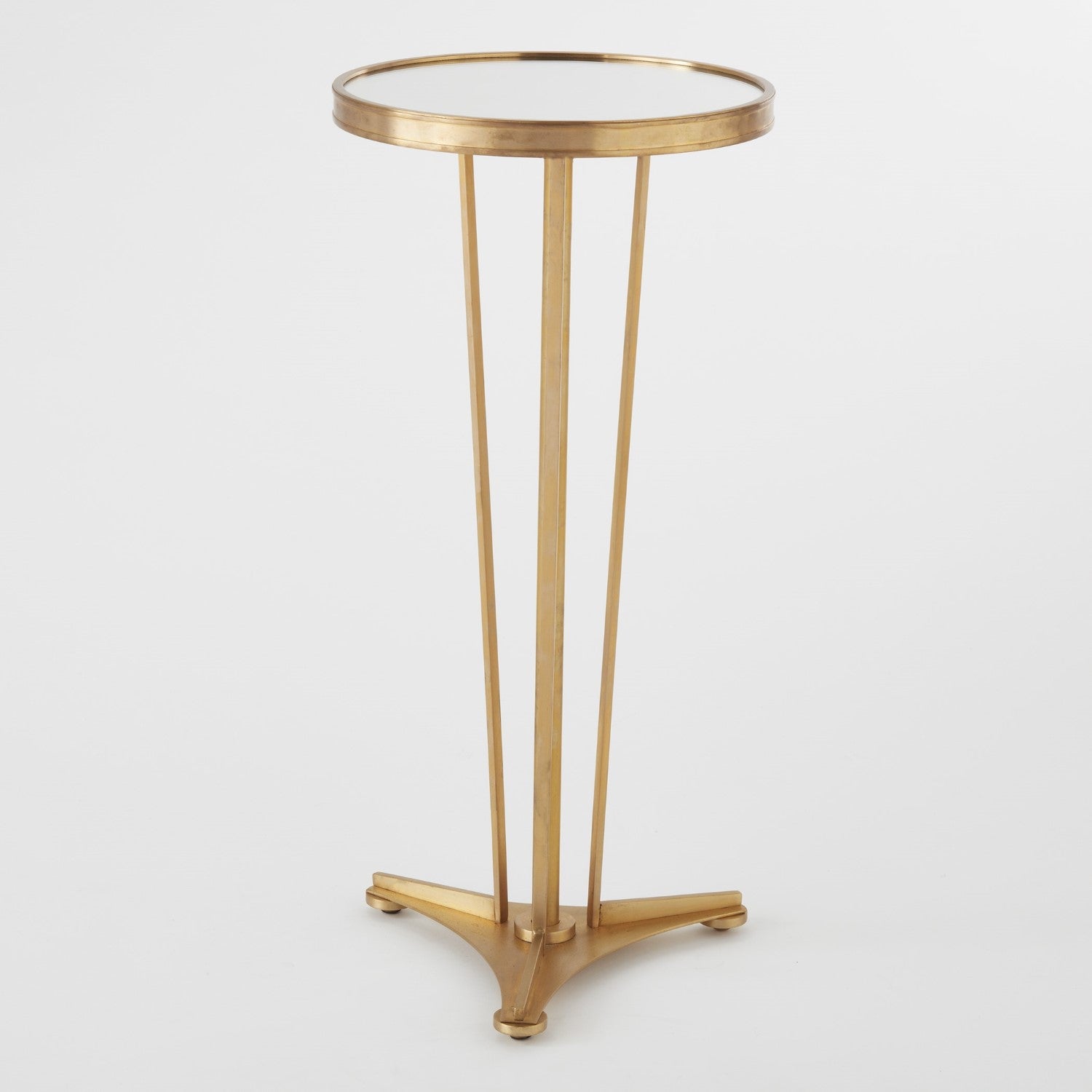 French Moderne Side Table - Nickel-Global Views-GVSA-8.80509-Side TablesAntique Brass-2-France and Son