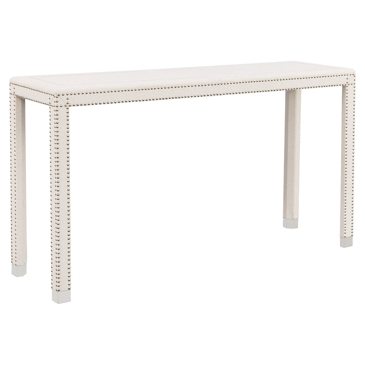 Beverly Console Table - Nickel - Rubberwood Solids