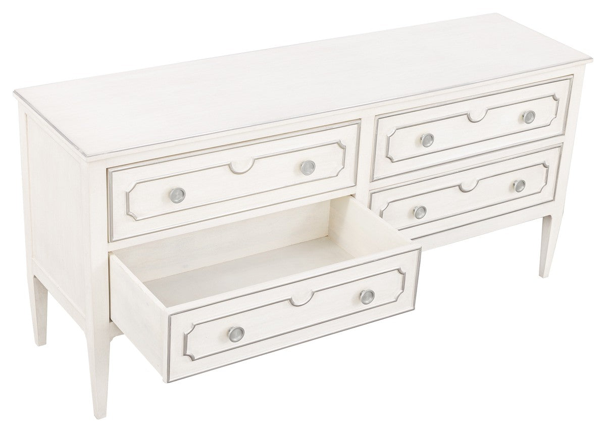 Camille Master Chest - Linen - Walnut Solids and Veneers