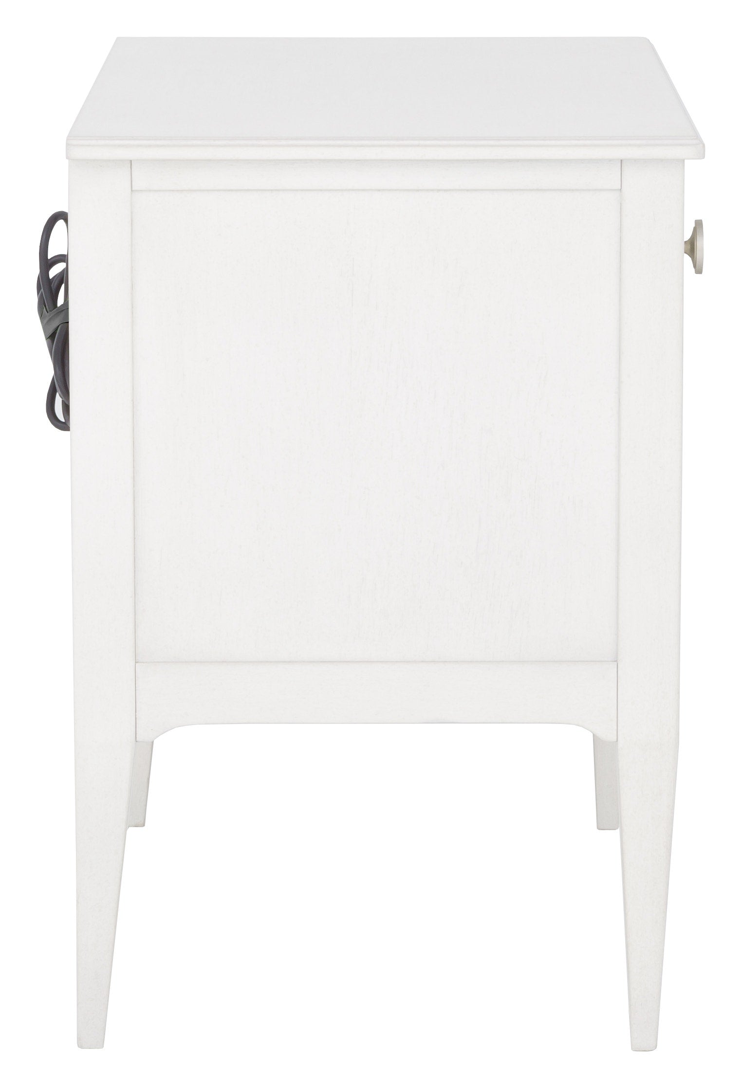 Camille Nightstand - Linen - Walnut Solids and Veneers