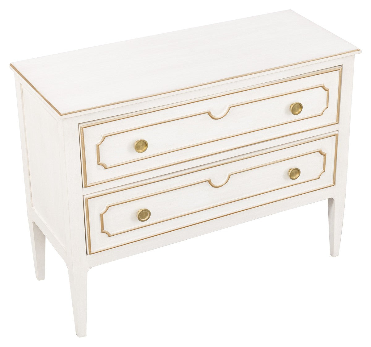 Camille Chest - Linen - Walnut Solids and Veneers