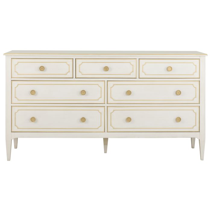 Additional view of Camille Dresser in ivory and off-white.