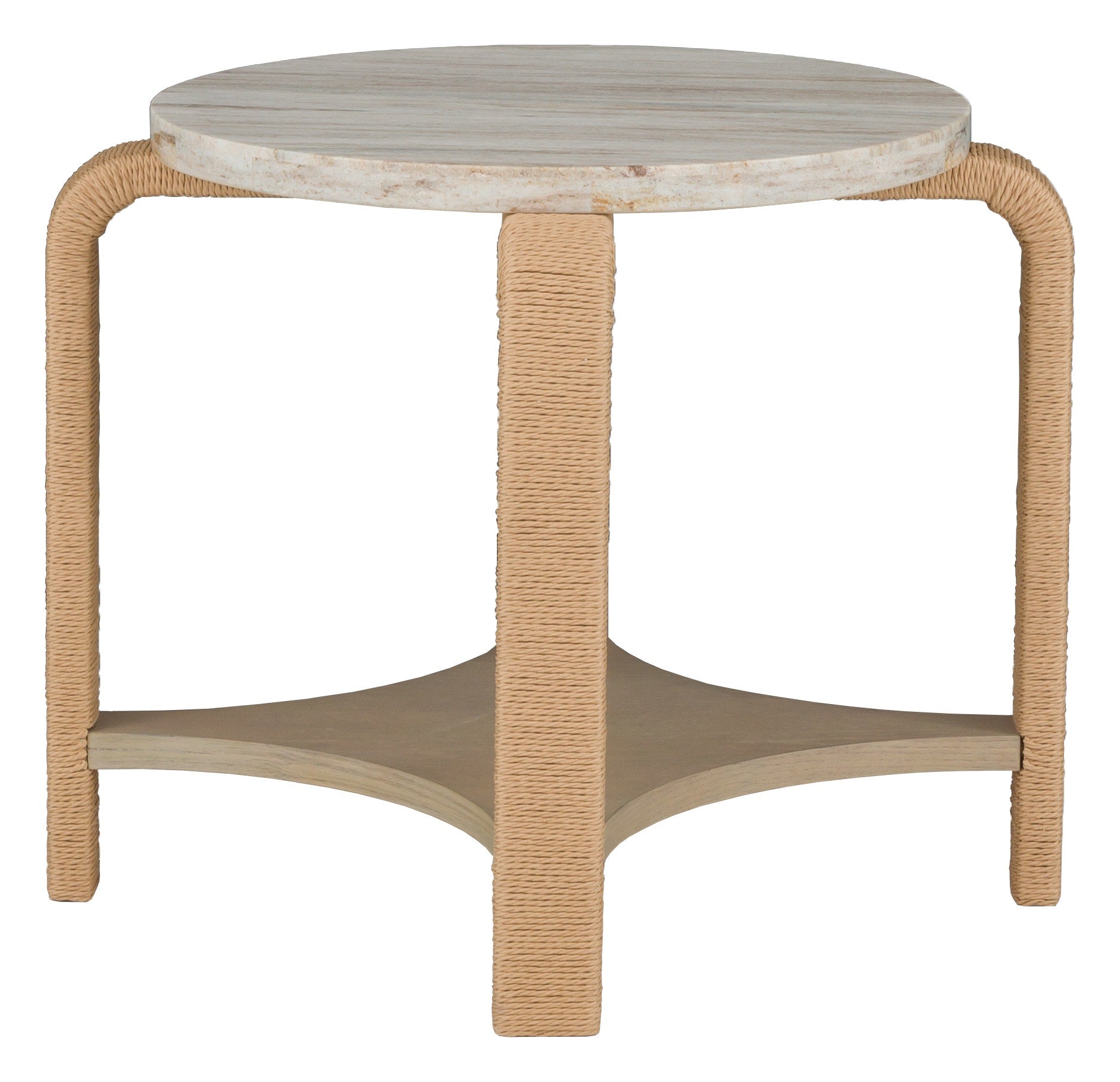 Alchemy End Table - Biscotti - Red Oak Solids and Veneers,Marble