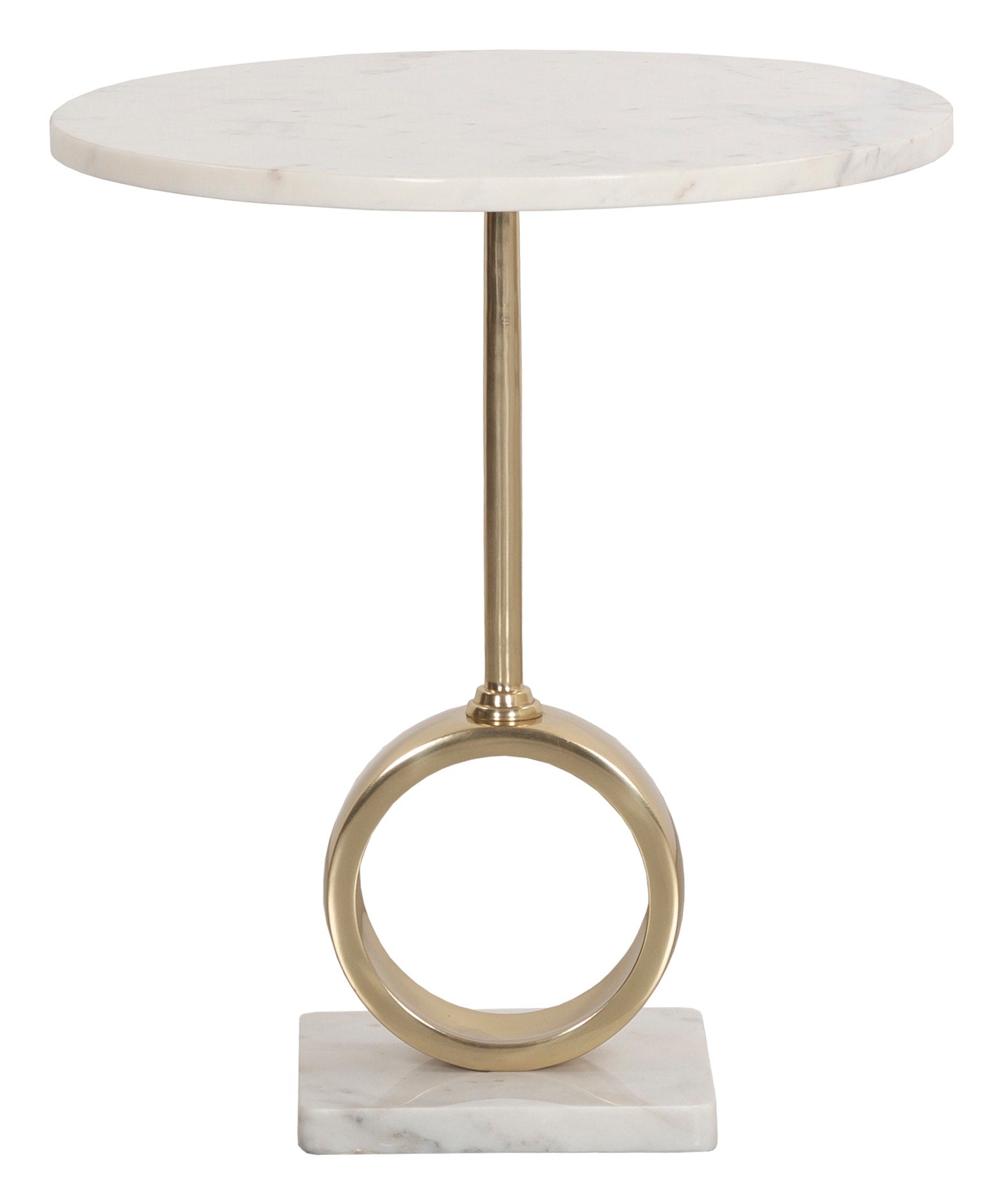 Cosmotini Drink Table - Carrara Marble and Metal