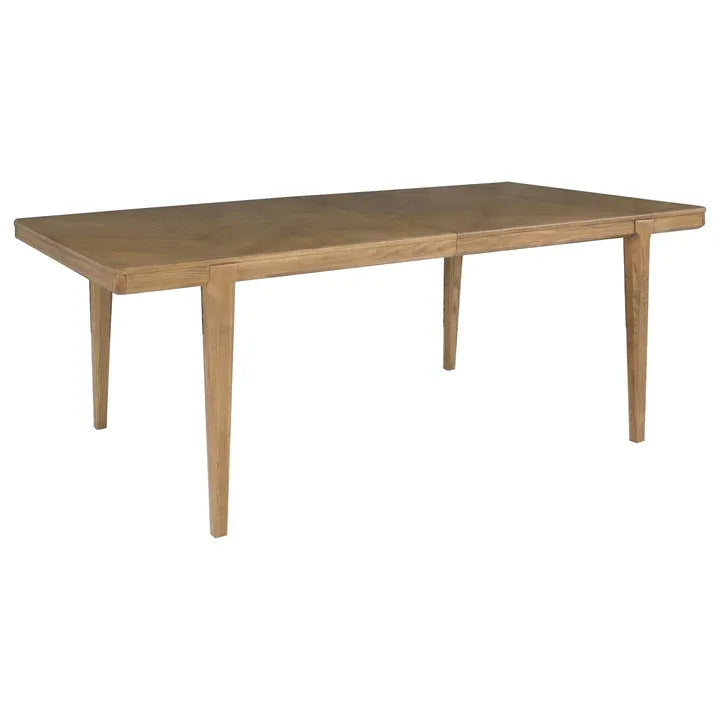 Additional view of Maxwell Dining Table in medium warm brown and honey oak.