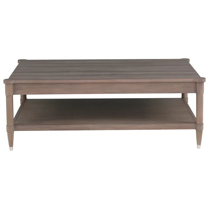 Freya Laminate Rectangular Cocktail Table, shown in warm taupe and greige brown with laminate and wood composite.