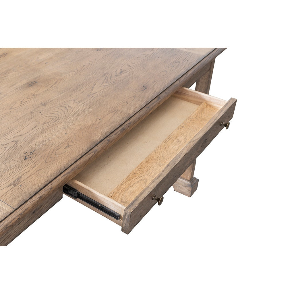 Arcadian Writing Desk - Burnished Oak - White Oak Solids & Veneers