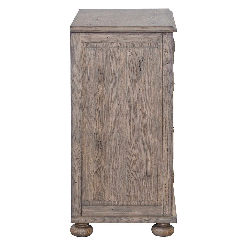 Arcadian Five Drawer Chest - Burnished Oak - White Oak Solids & Veneers