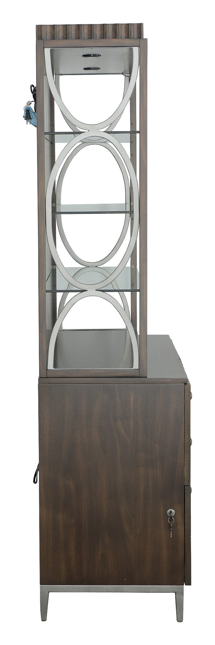 West Camden Lateral File Deck - Tahitian Pearl - Metal, Walnut Solids and Veneers