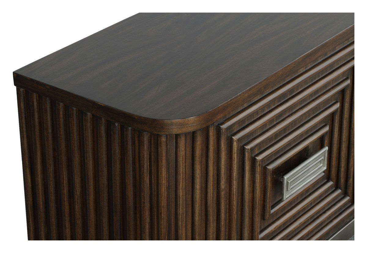 West Camden Credenza - Tahitian Pearl - Metal, Walnut Solids and Veneers