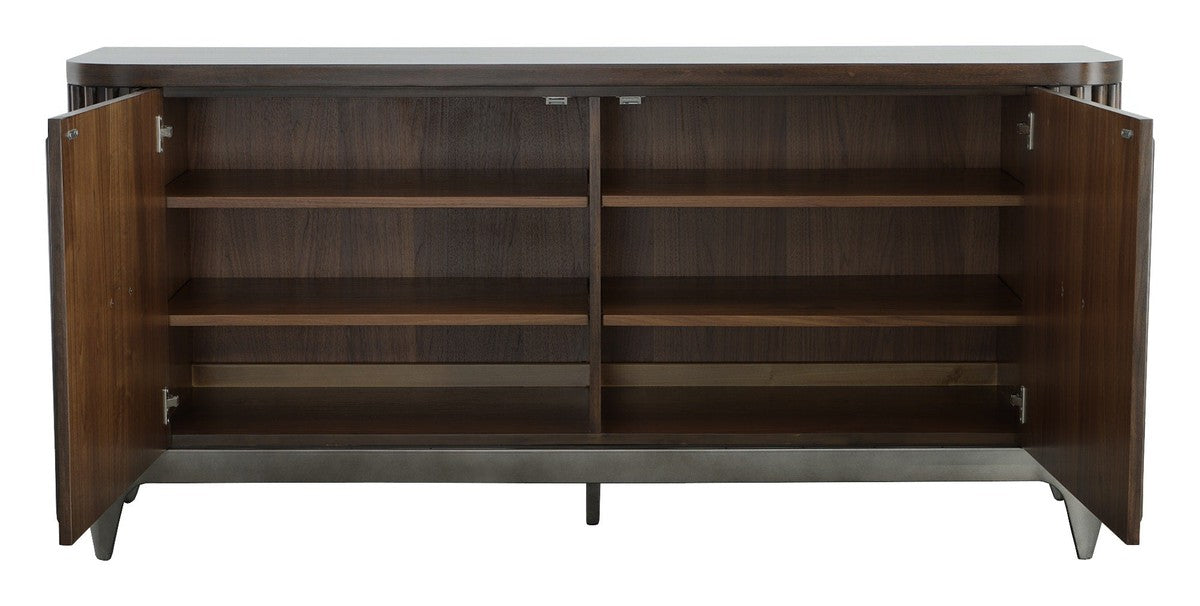 West Camden Credenza - Tahitian Pearl - Metal, Walnut Solids and Veneers