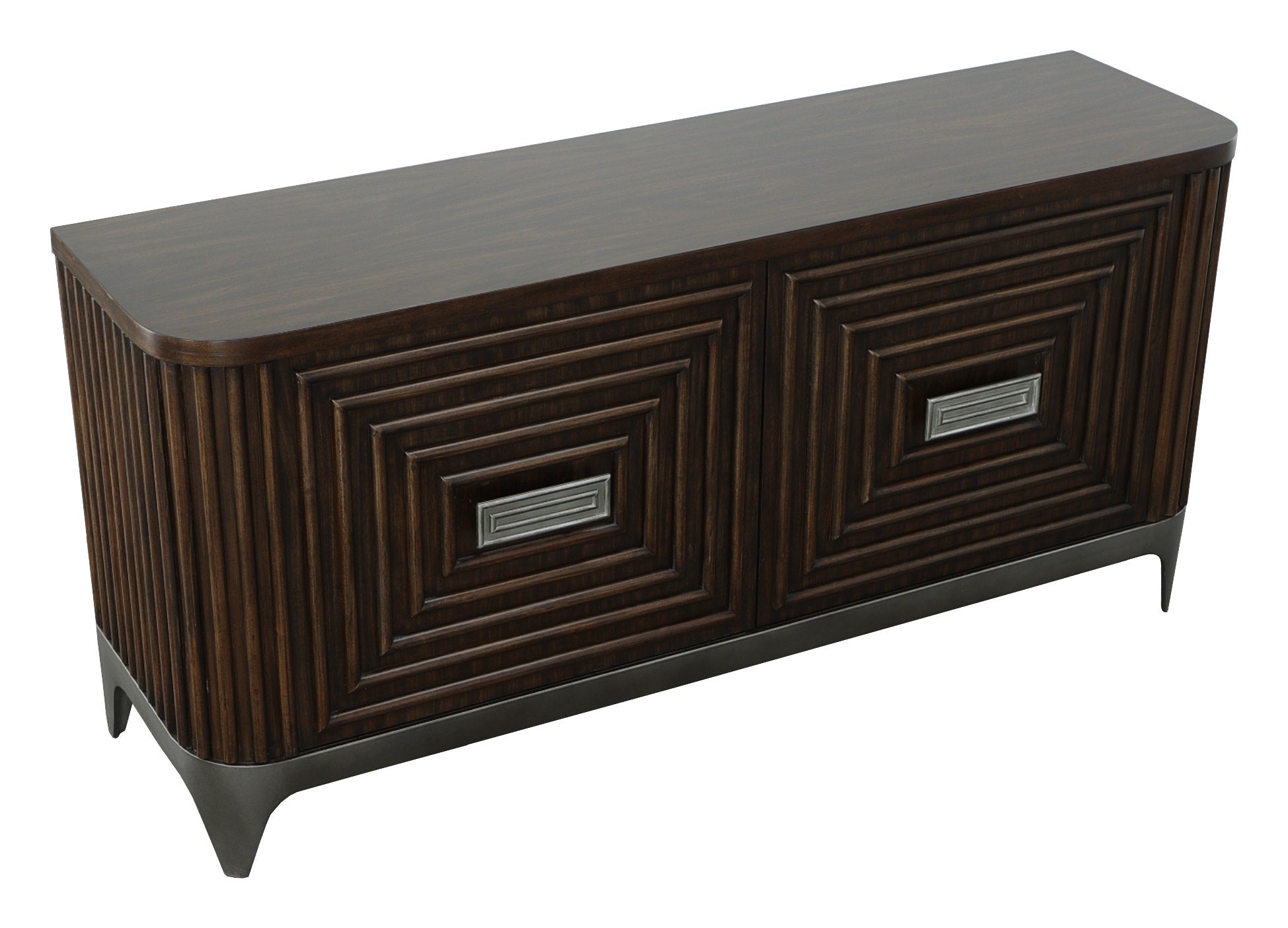 West Camden Credenza - Tahitian Pearl - Metal, Walnut Solids and Veneers