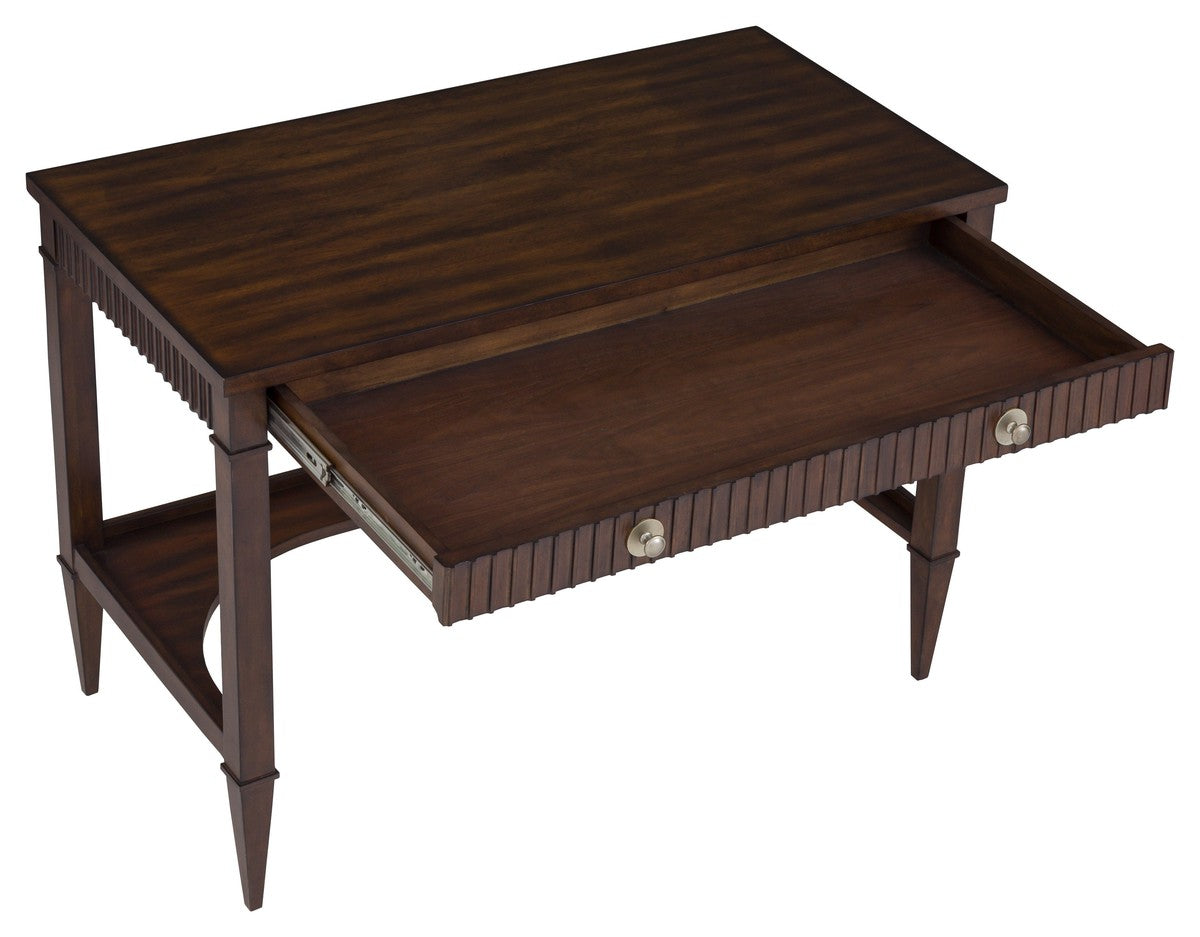 West Camden Desk - Tahitian Pearl - Walnut,Metal Accents