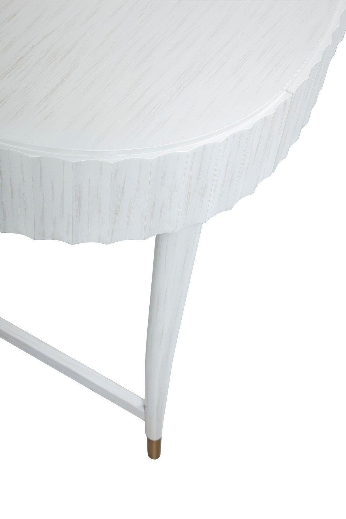 East Camden Vanity Desk - Pearl - Metal,  Poplar Solids & Veneers