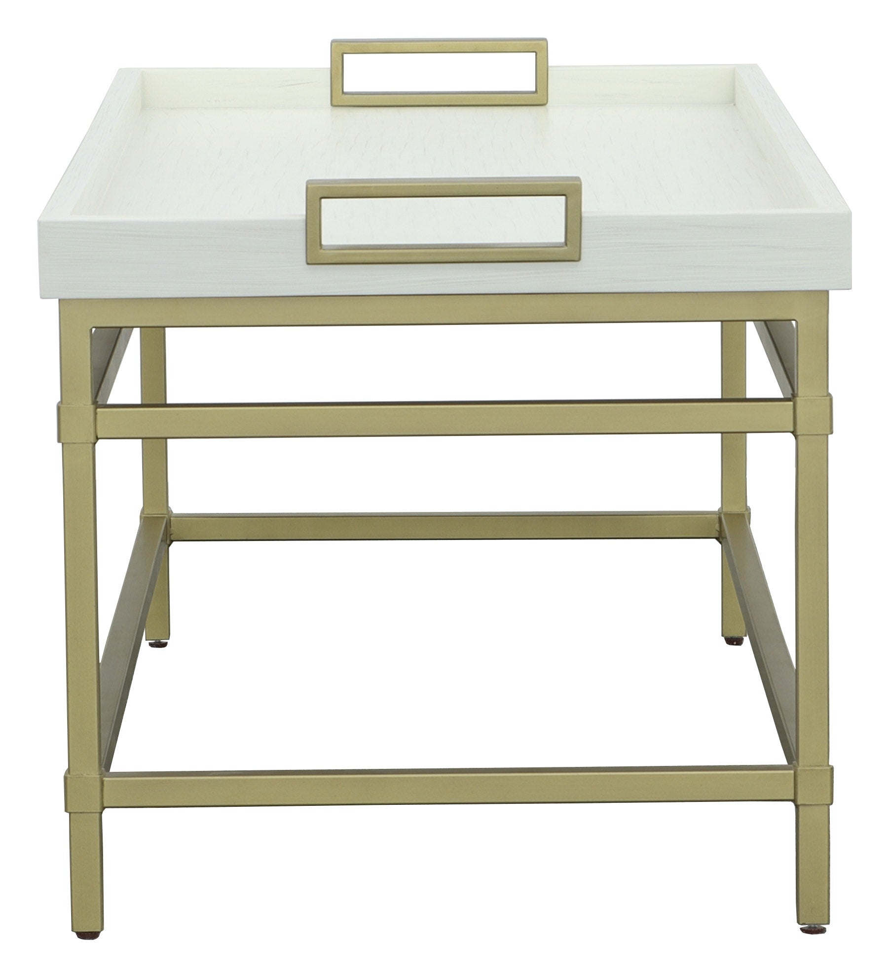 East Camden Rectangular Cocktail Table - Pearl - Metal, Poplar Solids & Veneers