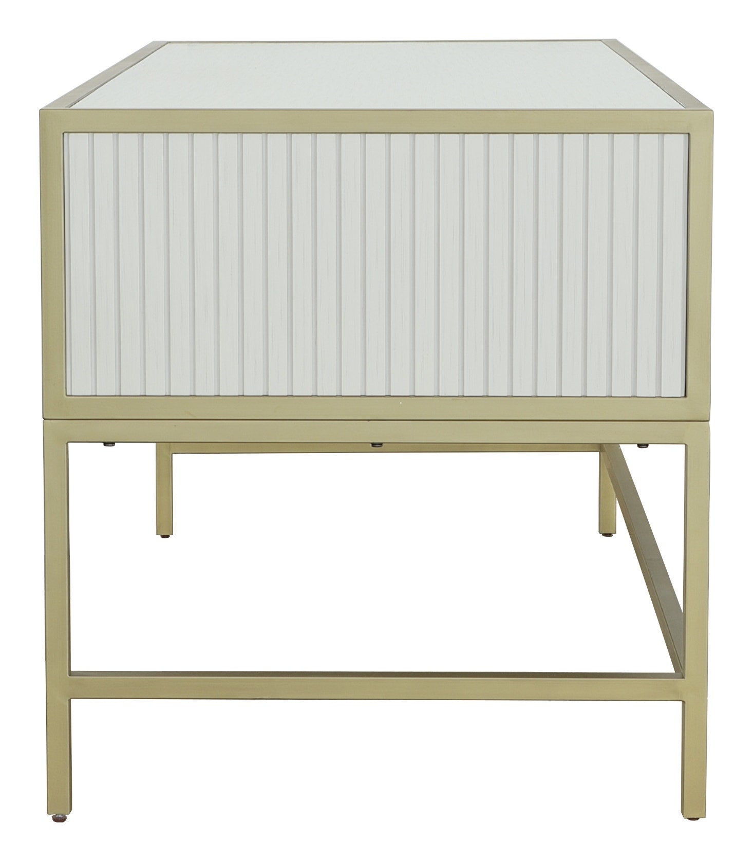 East Camden Writing Desk - Pearl - Metal, Poplar Solids & Veneers