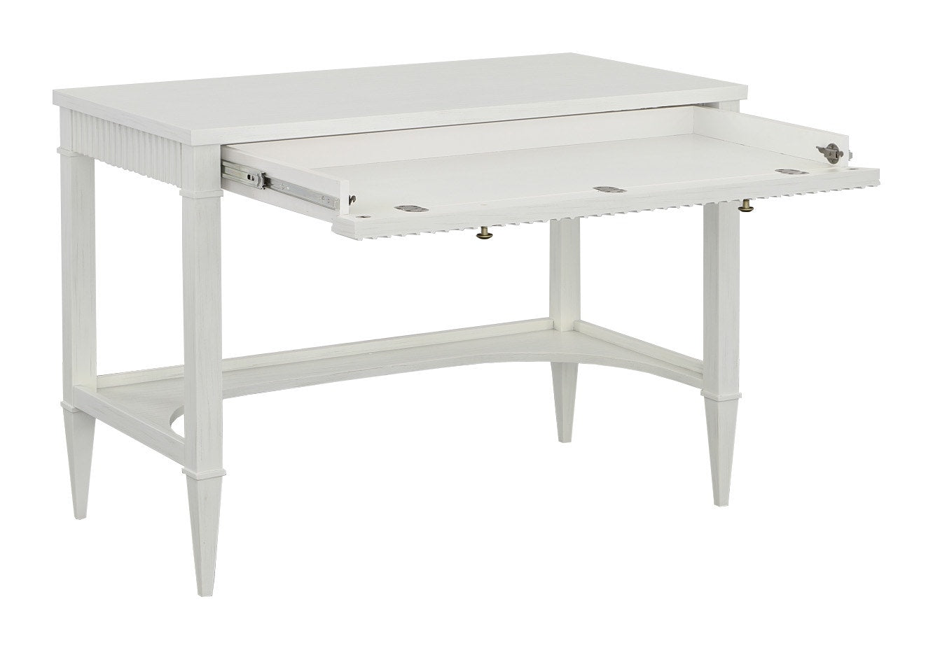 East Camden Desk - Pearl - Metal Accents,Poplar Solids and Veneers