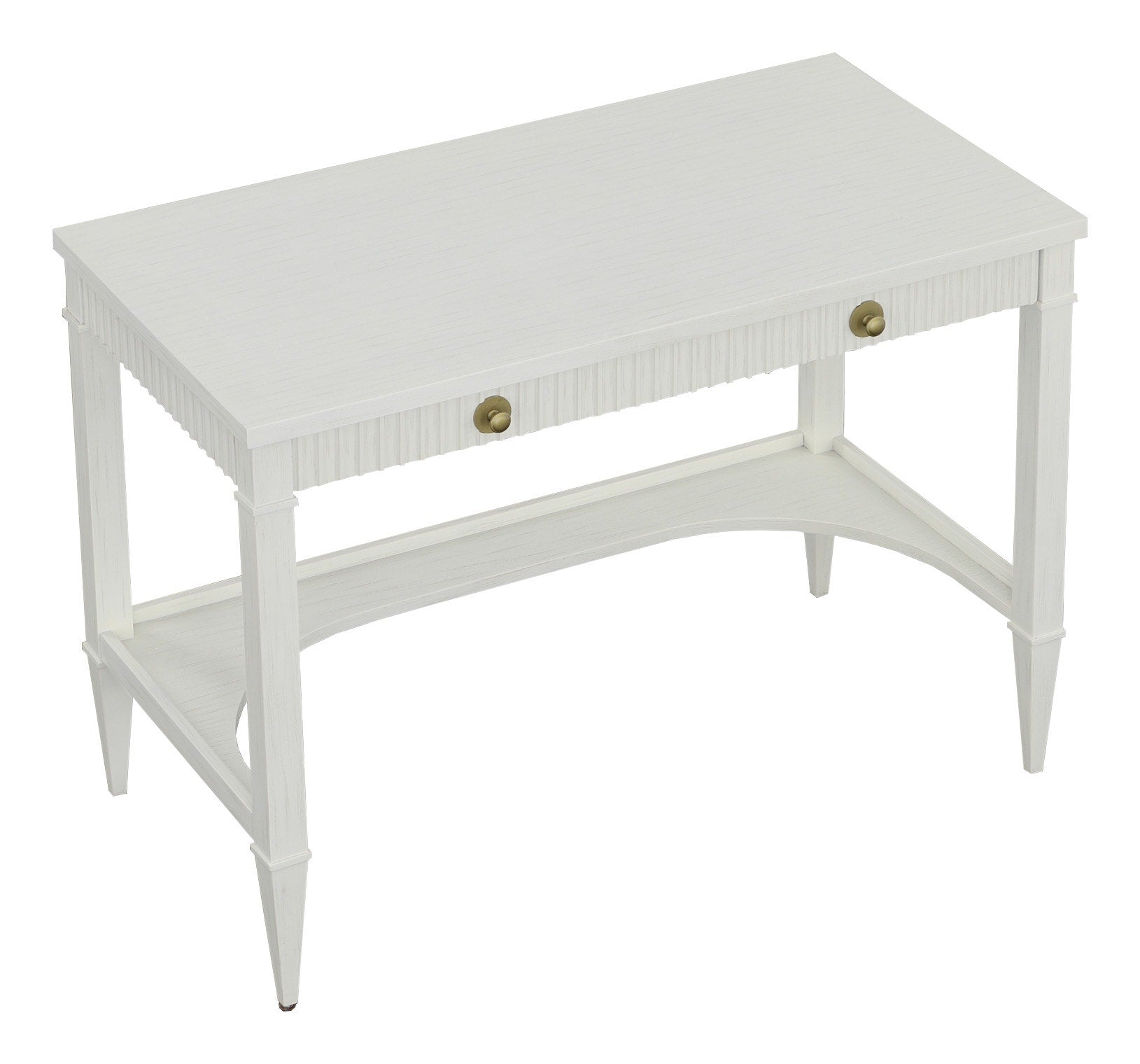 East Camden Desk - Pearl - Metal Accents,Poplar Solids and Veneers