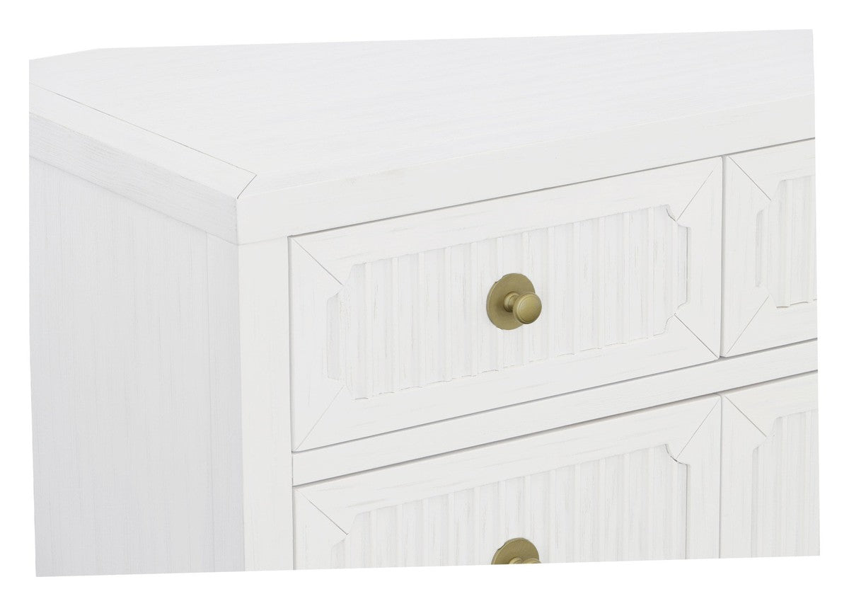 East Camden Dresser - Pearl - Metal Accents,Poplar Solids and Veneers