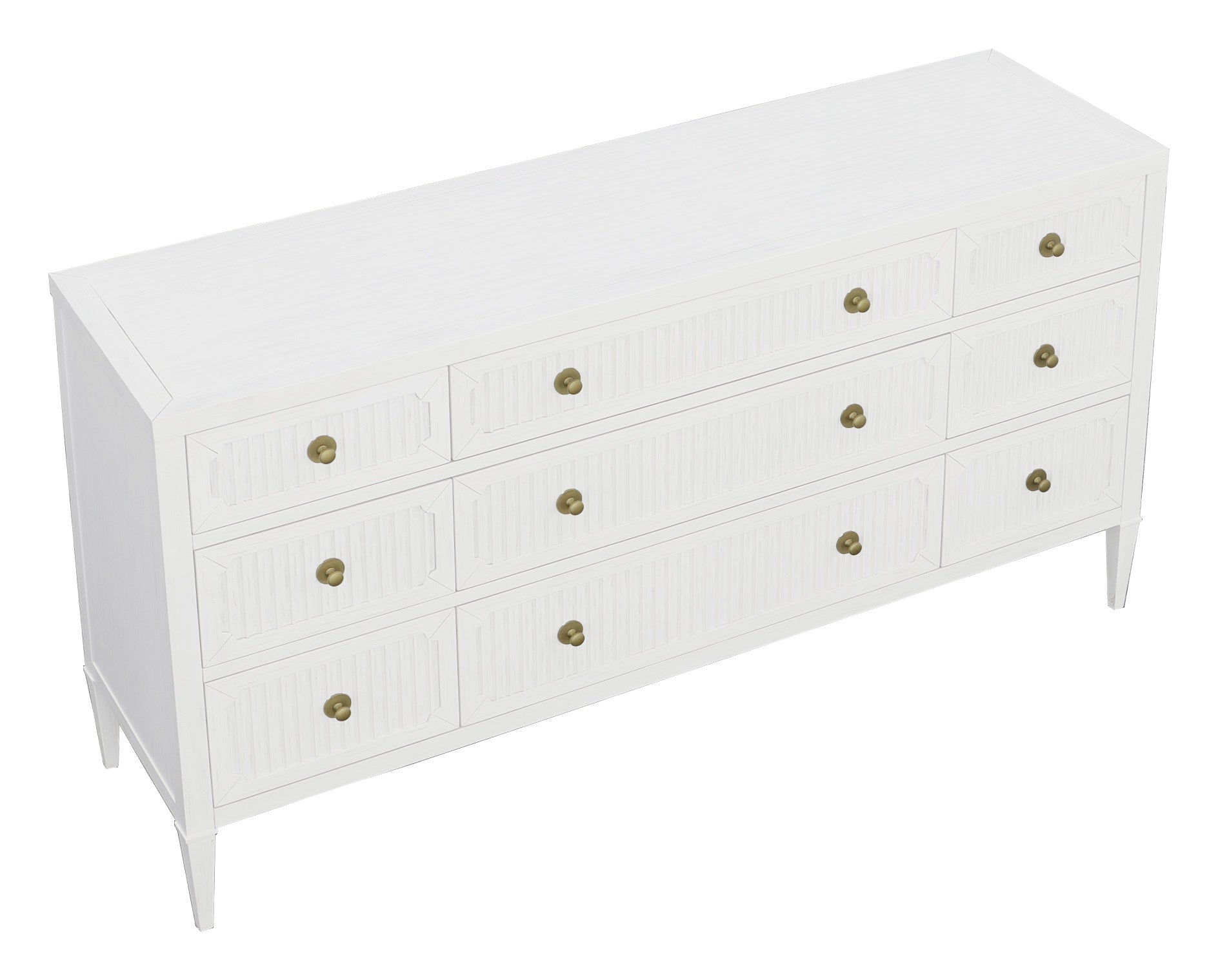 East Camden Dresser - Pearl - Metal Accents,Poplar Solids and Veneers