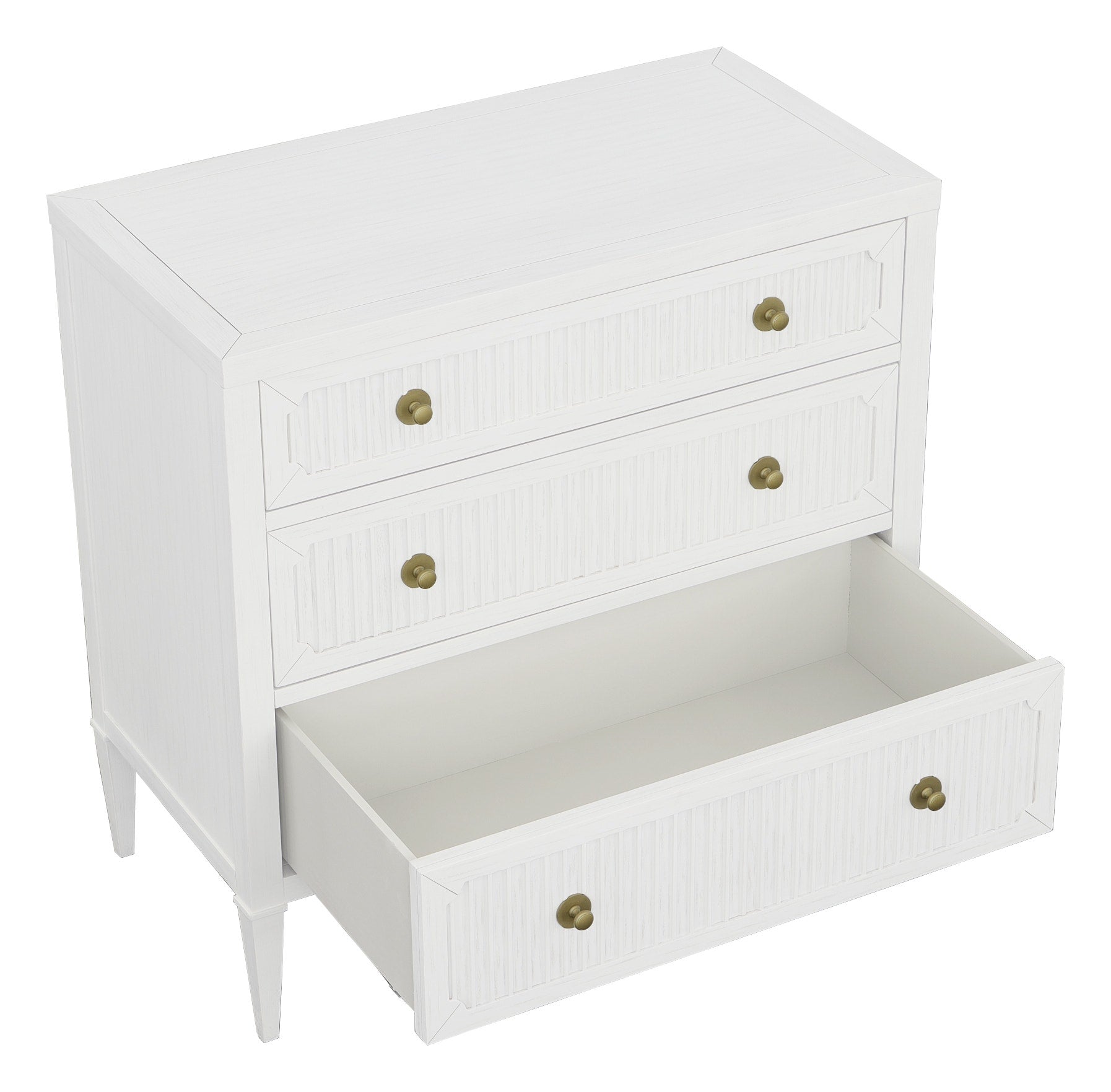 East Camden Chest - Pearl - Metal Accents,Poplar Solids and Veneers