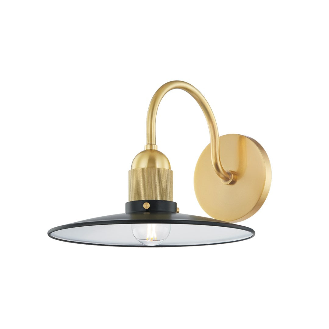 Leanna 1 Light Wall Sconce-Mitzi-HVL-H793101-AGB/SBK-Wall LightingAged Brass with Soft Black-1-France and Son