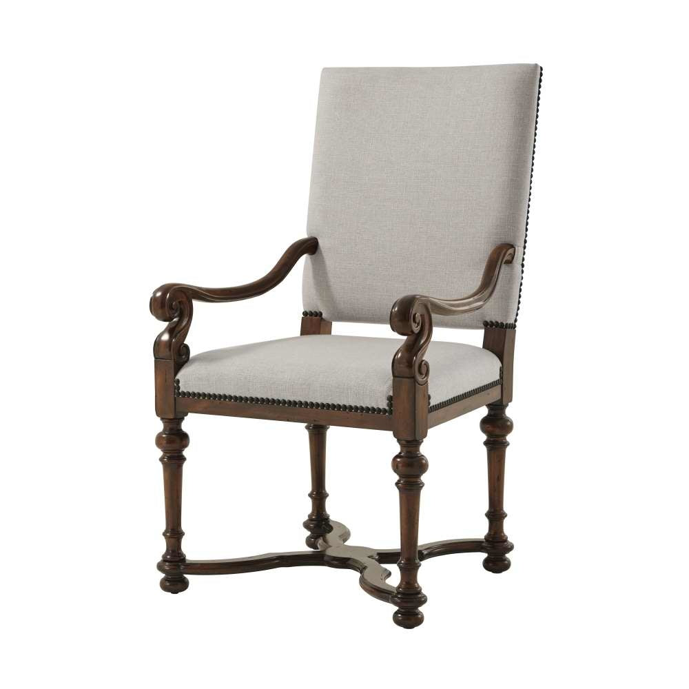 Cultivated Dining Armchair-Theodore Alexander-THEO-4100-651.1BFG-Dining Chairs-1-France and Son