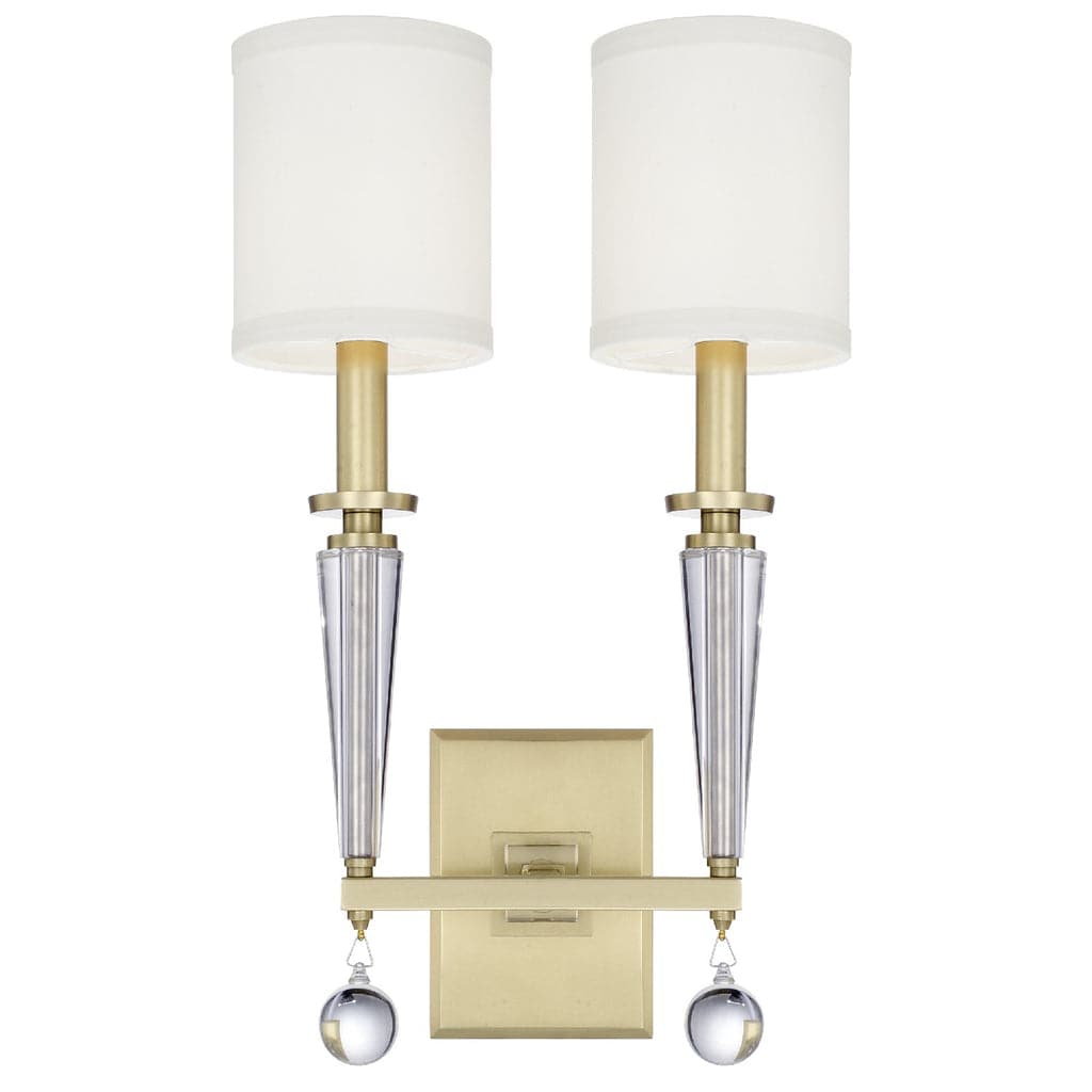 Paxton 2 Light Sconce-Crystorama Lighting Company-CRYSTO-8102-AG-Outdoor Wall SconcesAged Brass-1-France and Son