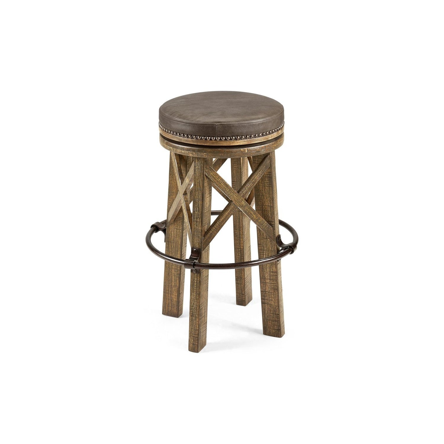 Casual Bar Stool-Jonathan Charles-JCHARLES-491071-DTM-Bar StoolsMedium Driftwood-8-France and Son