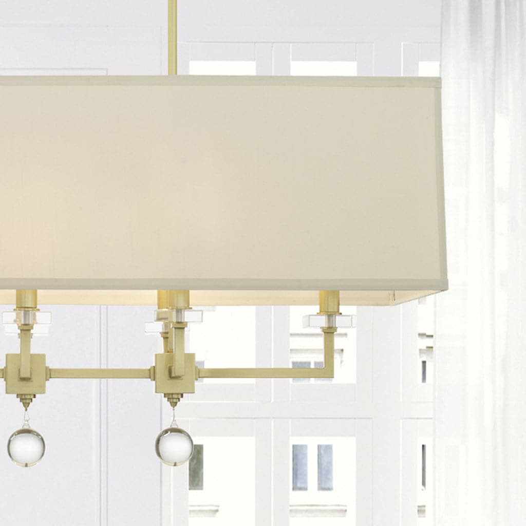 Paxton 8 Light Linear Chandelier-Crystorama Lighting Company-CRYSTO-8109-AG-PendantsBrass-6-France and Son