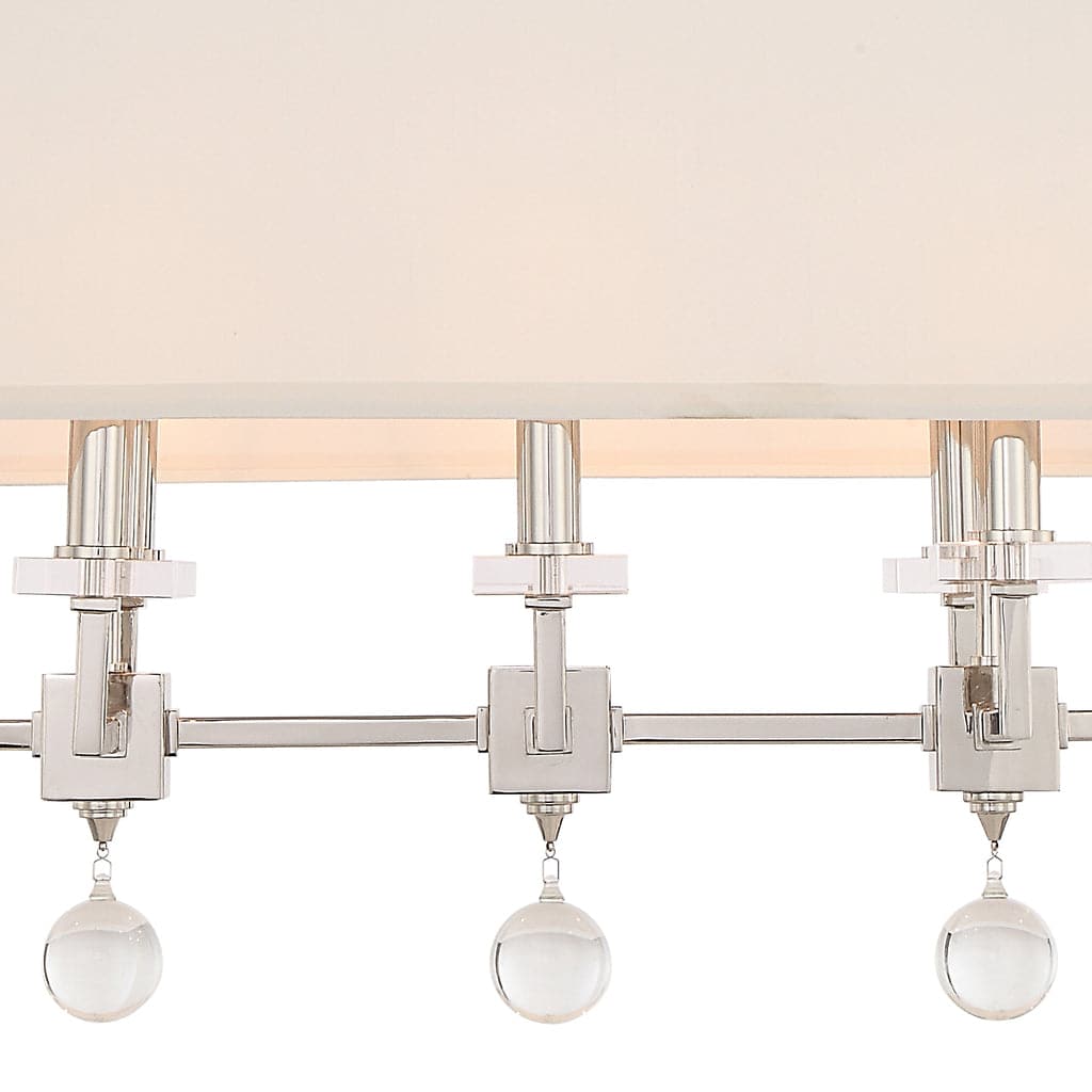 Paxton 8 Light Linear Chandelier-Crystorama Lighting Company-CRYSTO-8109-AG-PendantsBrass-5-France and Son