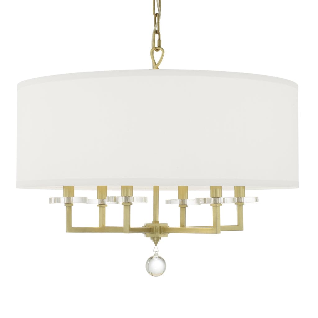 Paxton 6 Light Chandelier-Crystorama Lighting Company-CRYSTO-8116-AG-Chandeliers-3-France and Son