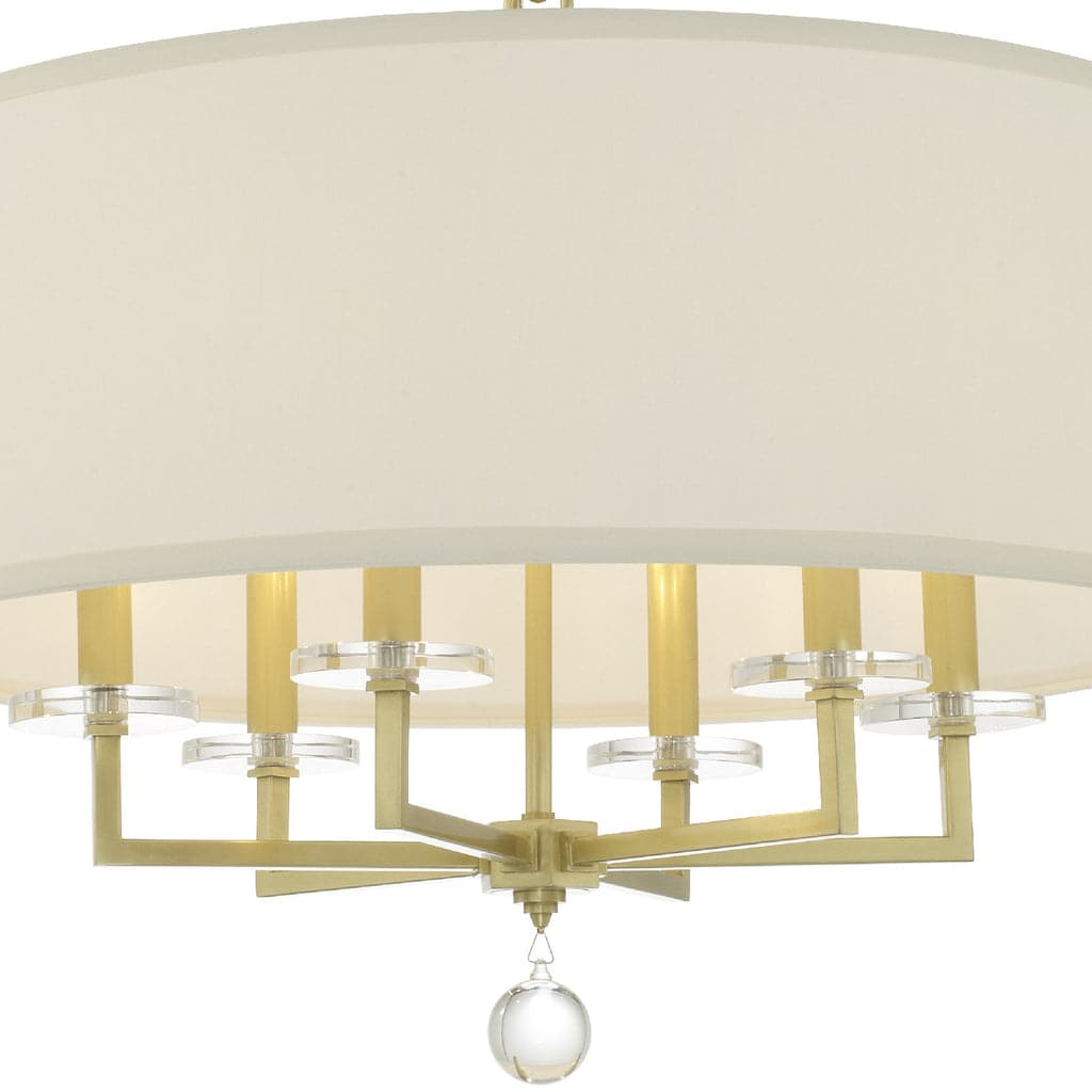 Paxton 6 Light Chandelier-Crystorama Lighting Company-CRYSTO-8116-AG-Chandeliers-6-France and Son