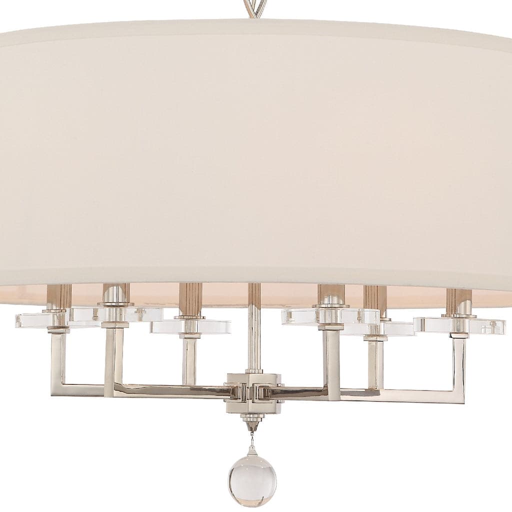 Paxton 6 Light Chandelier-Crystorama Lighting Company-CRYSTO-8116-PN-ChandeliersPolished Nickel-11-France and Son