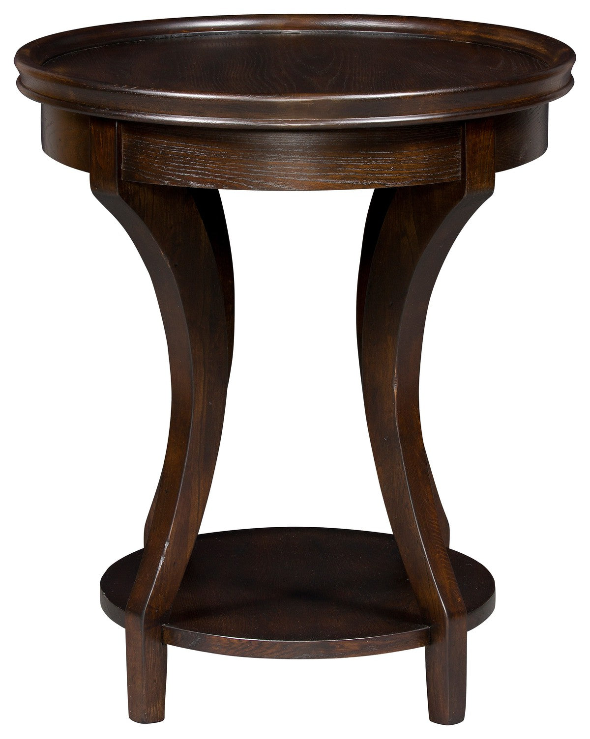 Revelation Oval End Table - Graphite - Elm Solids & Veneers