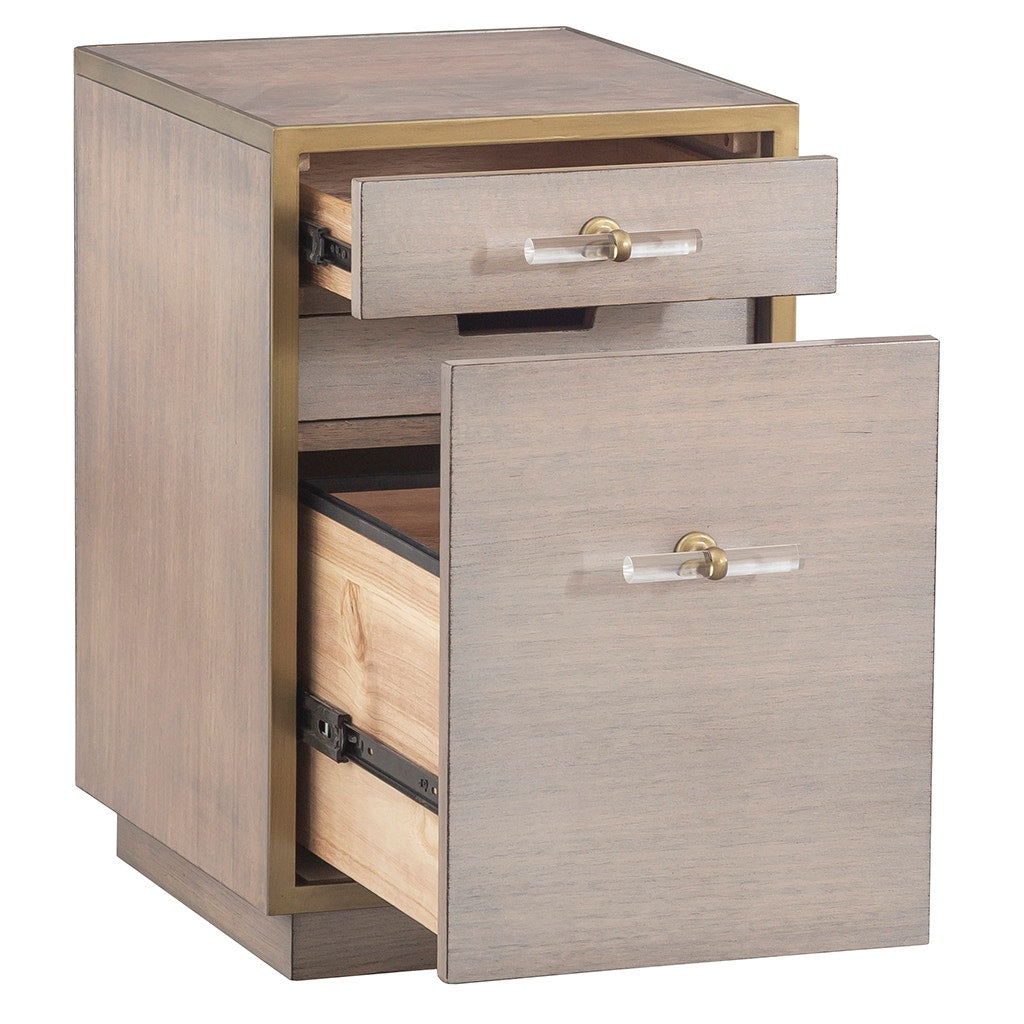 Park Avenue Mobile File - Grecian Clay - Oak Solids, Figured Eucalyptus Veneer,Metal