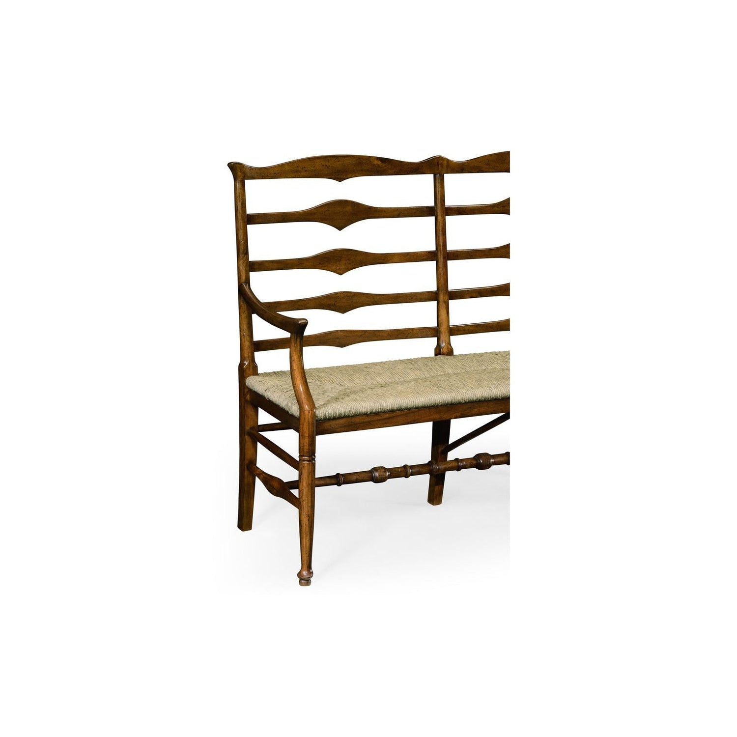 Casual Ladderback Bench-Jonathan Charles-JCHARLES-492803-DTM-BenchesMedium Driftwood-Rush-13-France and Son