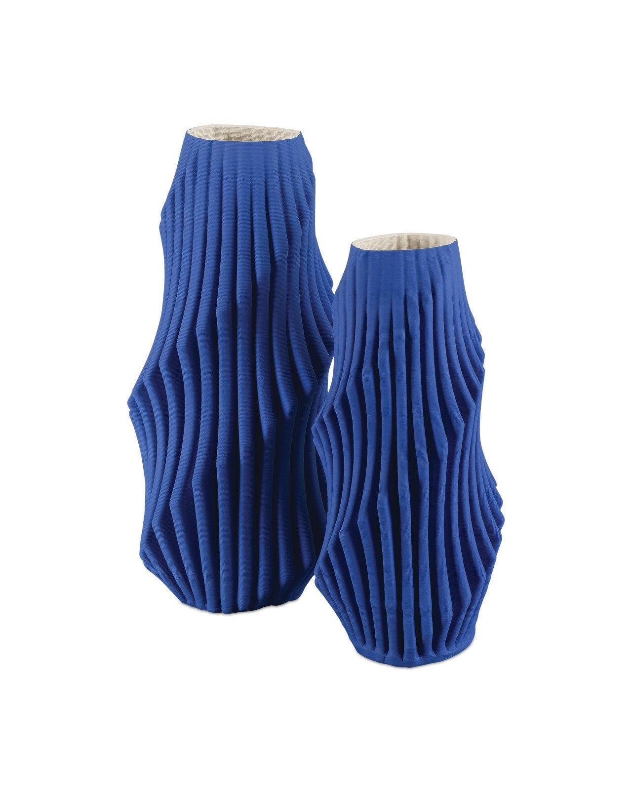 Blue Pleat Medium Vase