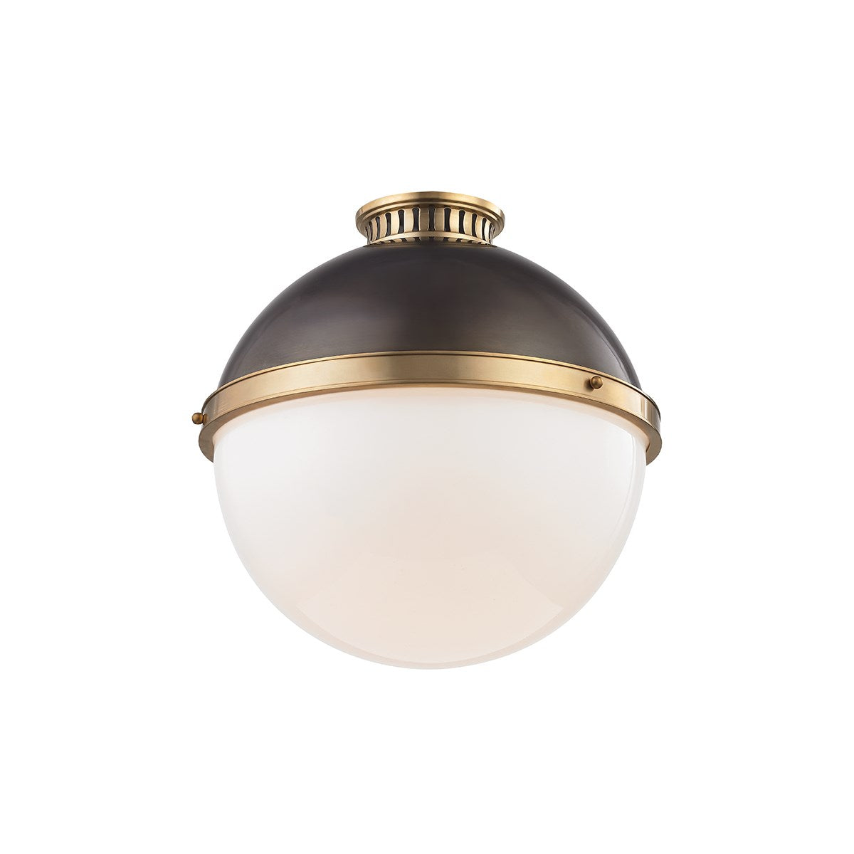 Latham Flush Mount Large-Hudson Valley-HVL-4015-ADB-Flush MountsAged/Antique Distressed Bronze-1-France and Son