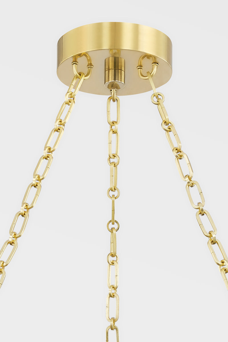 Rosendale Large Led Chandelier-Hudson Valley-HVL-7156-AGB-ChandeliersAged Brass-5-France and Son