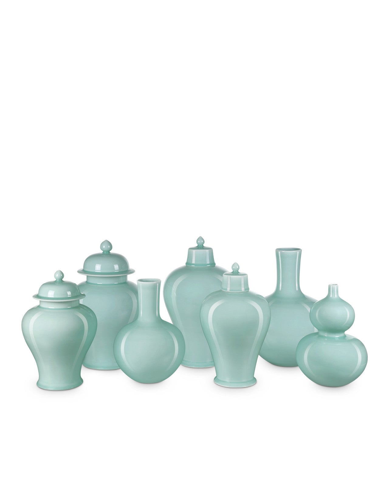 Celadon Double Gourd Green Vase