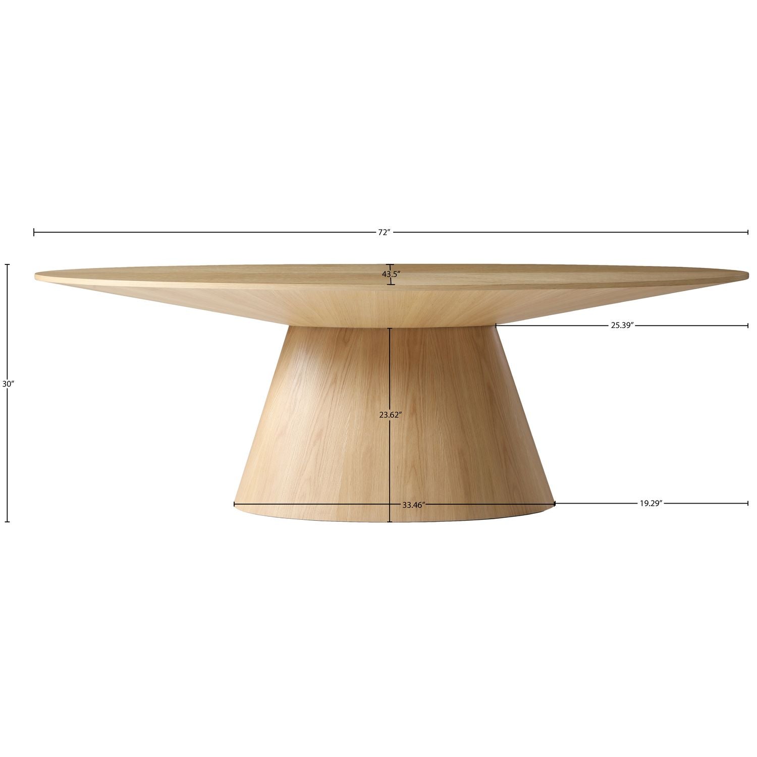 Gavin Oak Veneer Dining Table — Natural