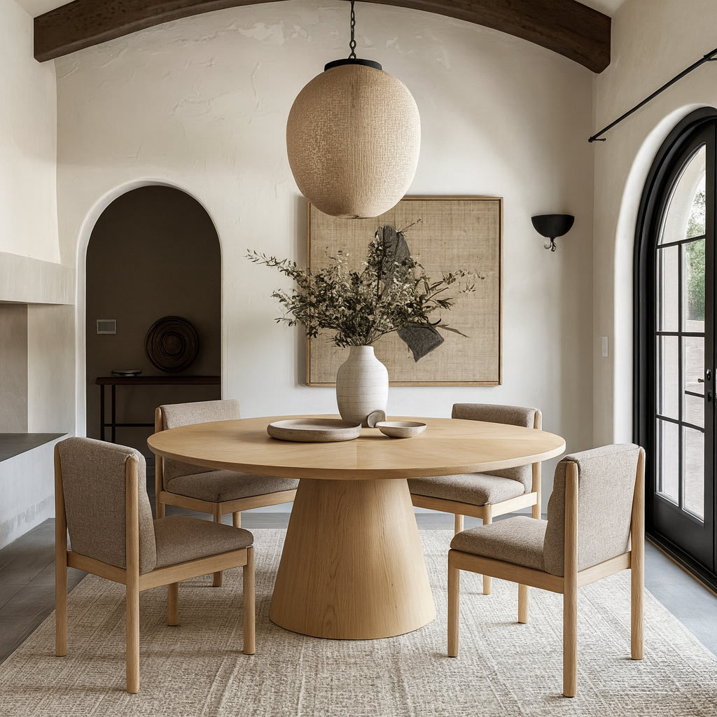 Gavin Oak Veneer Dining Table — Natural