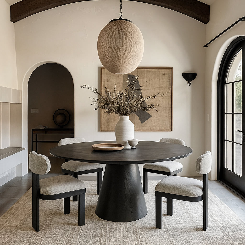 Gavin Oak Veneer Dining Table — Black