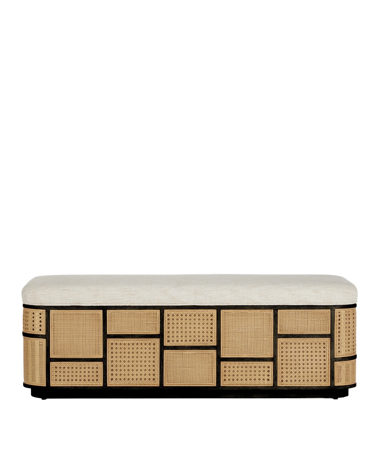 Anisa Black Storage Bench, Trailside Natural Instinct Safari