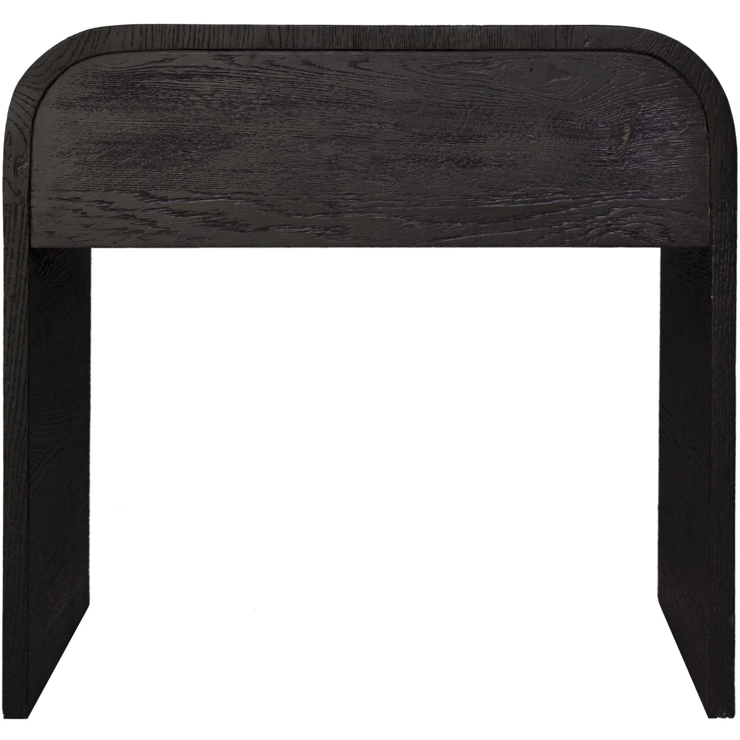 Cresthill Oak Wood Nightstand — Black