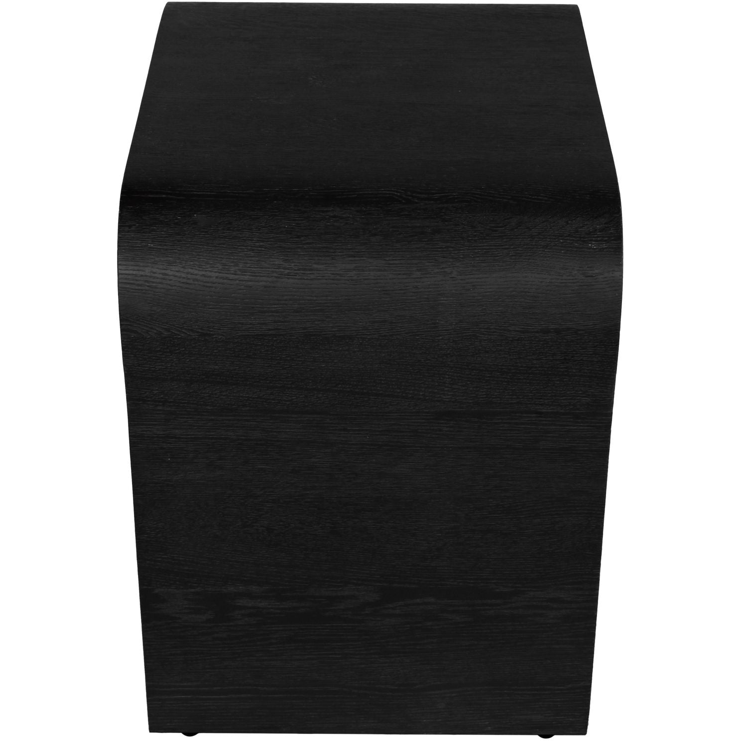 Cresthill Oak Wood Nightstand — Black
