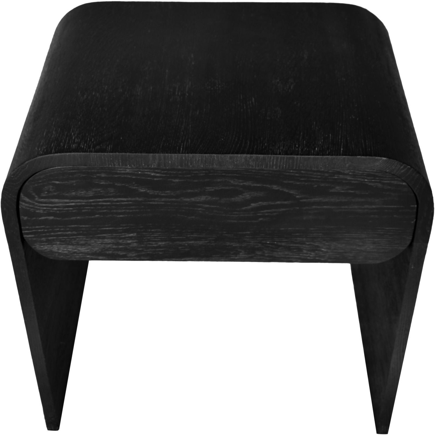 Cresthill Oak Wood Nightstand — Black