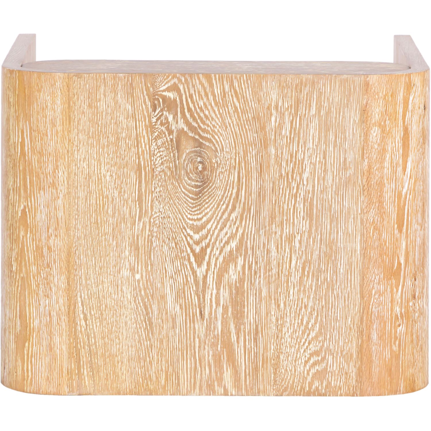 Cresthill Oak Wood Nightstand — White