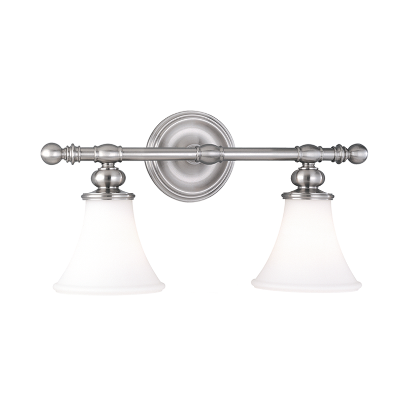 Weston 2 Light Bath Bracket-Hudson Valley-HVL-4502-SN-Bathroom LightingSatin Nickel-2-France and Son